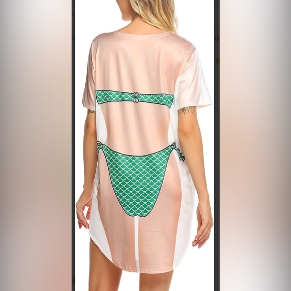 Ekouaer Whimsical Bikini Print Swim Coverup - Picture 2 of 7